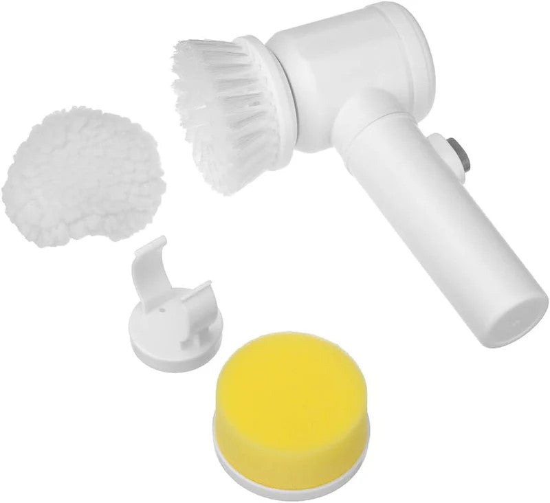 5 in 1 Electric Cleaning Brush White Variant with Retail Packaging Box