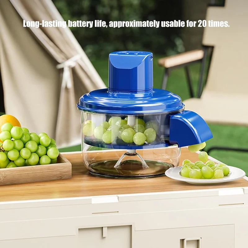 Manual Vegetable Slicer with Container Chopping Fresh Cucumbers Easily