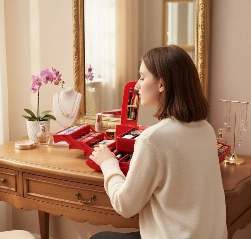Using Professional Vanity Case Makeup Kit for Daily Beauty Routine